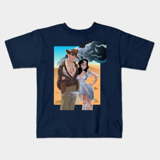 Indiana Jones and Marion Ark Searching Kids T-Shirt